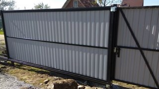 Купить сваи для ворот в Белово. Заказать ворота на сваях под ключ от 21469 руб